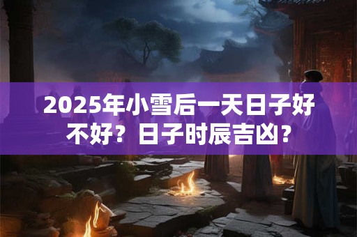 2025年小雪后一天日子好不好？日子时辰吉凶？