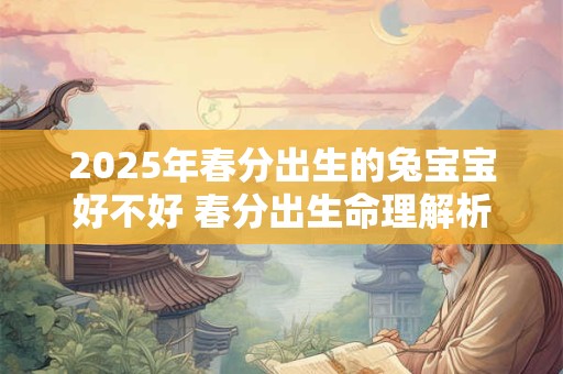 2025年春分出生的兔宝宝好不好 春分出生命理解析