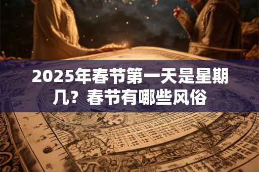 详细阅读:2025年春节第一天是星期几?春节有哪些风俗 2025年春节第一天是星期几?春节有哪些风俗