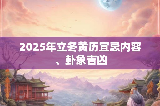 2025年立冬装修好不好？冬季总共有几个节气