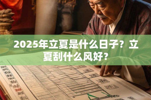2025年立夏是什么日子？立夏刮什么风好？