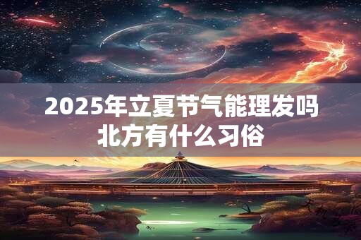 2025年立夏节气能理发吗北方有什么习俗