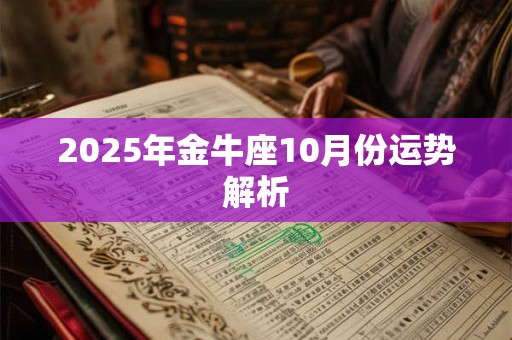 2025年金牛座10月份运势解析