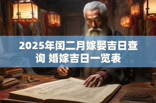 2025年闰二月嫁娶吉日查询 婚嫁吉日一览表