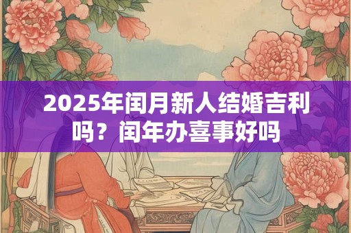 2025年闰月新人结婚吉利吗？闰年办喜事好吗