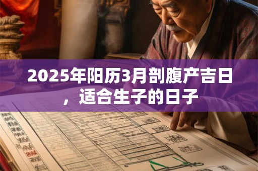 2025年阳历3月剖腹产吉日，适合生子的日子