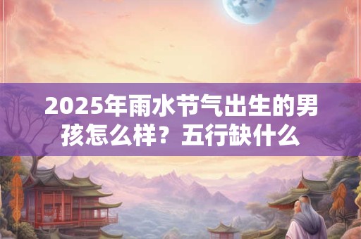 2025年雨水节气出生的男孩怎么样？五行缺什么
