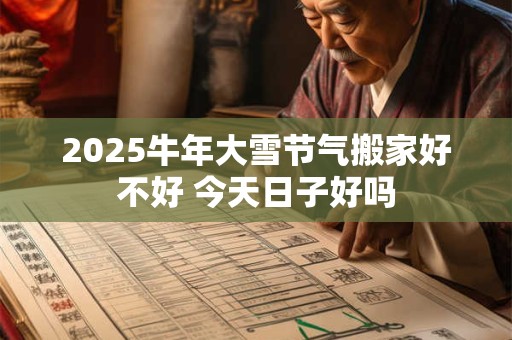 2025牛年大雪节气搬家好不好 今天日子好吗