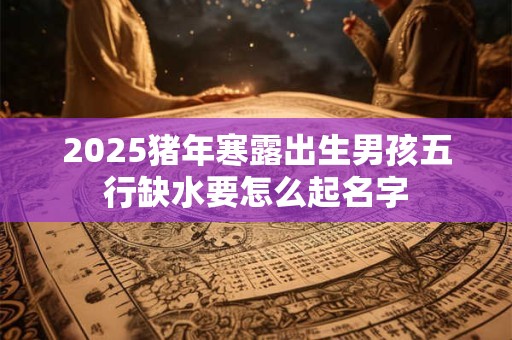 2025猪年寒露出生男孩五行缺水要怎么起名字