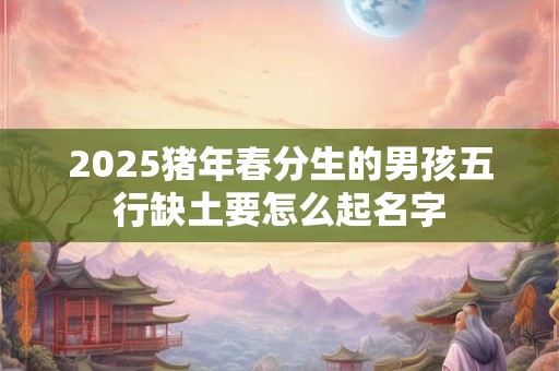 2025猪年春分生的男孩五行缺土要怎么起名字