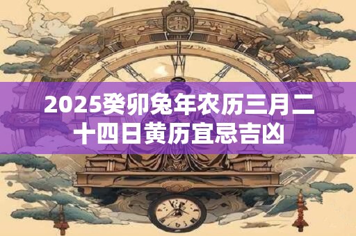 2025癸卯兔年农历三月二十四日黄历宜忌吉凶