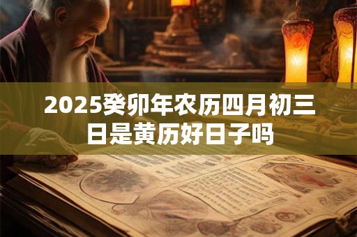 2025癸卯年农历四月初三日是黄历好日子吗