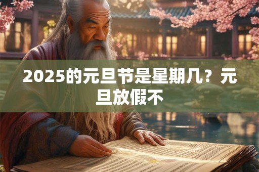 详细阅读:2025的元旦节是星期几?元旦放假不 2025的元旦节是星期几?元旦放假不