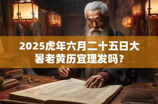2025虎年六月二十五日大暑老黄历宜理发吗？