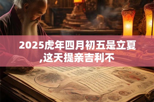 2025虎年四月初五是立夏,这天提亲吉利不