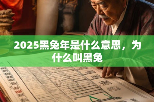 2025黑兔年是什么意思，为什么叫黑兔