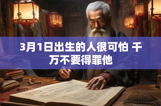 3月1日出生的人很可怕 千万不要得罪他