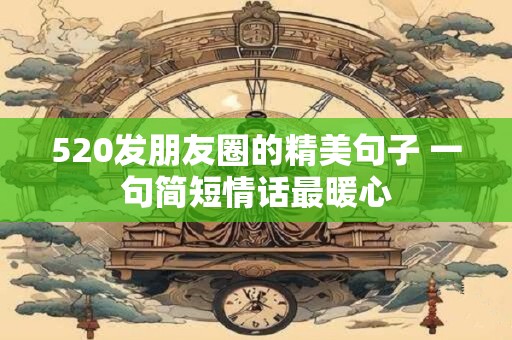 520发朋友圈的精美句子 一句简短情话最暖心