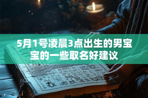 5月1号凌晨3点出生的男宝宝的一些取名好建议