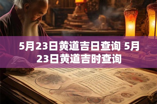 5月23日黄道吉日查询 5月23日黄道吉时查询