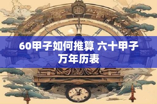 60甲子如何推算 六十甲子万年历表