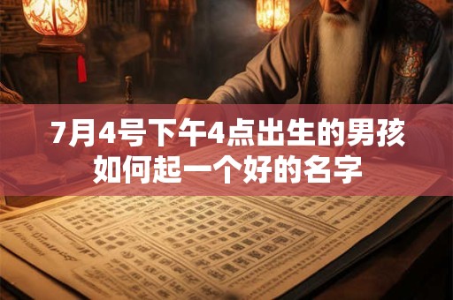 详细阅读:7月4号下午4点出生的男孩如何起一个好的名字 7月4号下午4点出生的男孩如何起一个好的名字