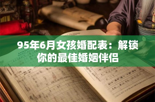 95年6月女孩婚配表：解锁你的最佳婚姻伴侣