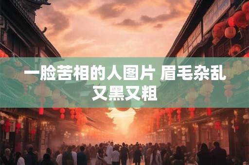一脸苦相的人图片 眉毛杂乱又黑又粗