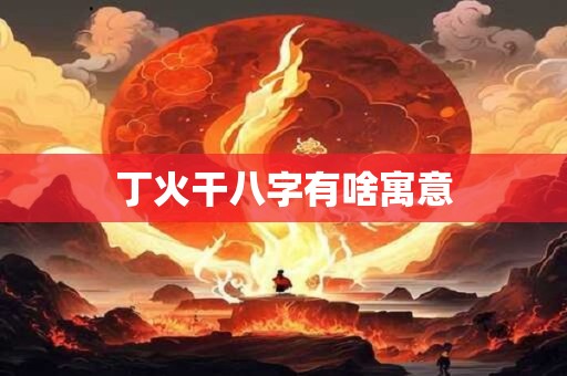 丁火干八字有啥寓意
