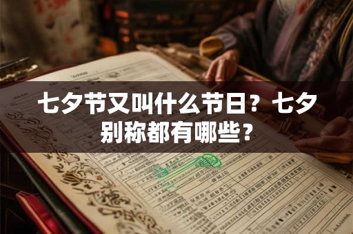 详细阅读:七夕节又叫什么节日?七夕别称都有哪些? 七夕节又叫什么节日?七夕别称都有哪些?