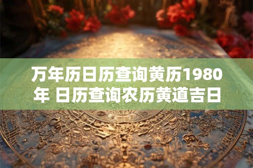 万年历日历查询黄历1980年 日历查询农历黄道吉日