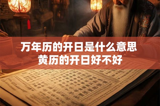 万年历的开日是什么意思 黄历的开日好不好