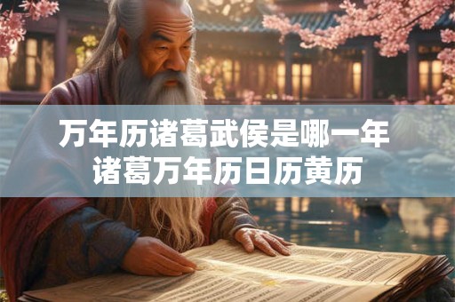 万年历诸葛武侯是哪一年 诸葛万年历日历黄历