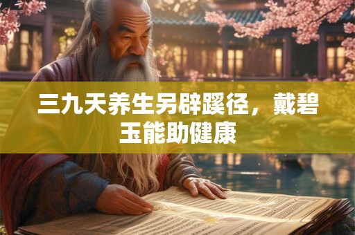 三九天养生另辟蹊径，戴碧玉能助健康