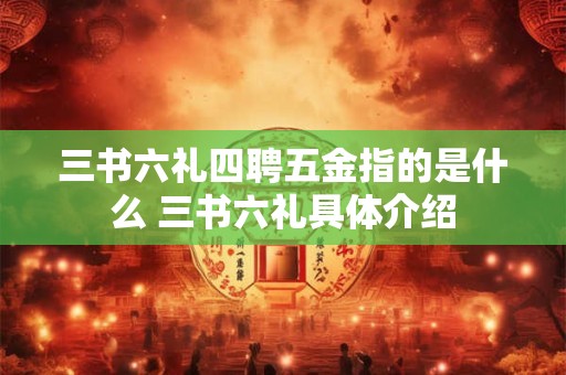三书六礼四聘五金指的是什么 三书六礼具体介绍
