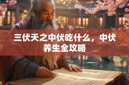 三伏天之中伏吃什么，中伏养生全攻略