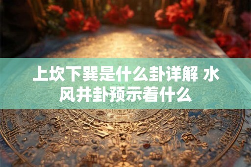 上坎下巽是什么卦详解 水风井卦预示着什么