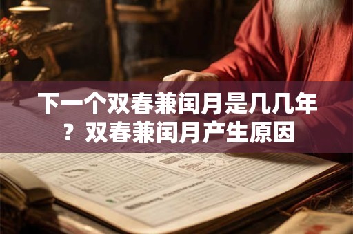 下一个双春兼闰月是几几年？双春兼闰月产生原因
