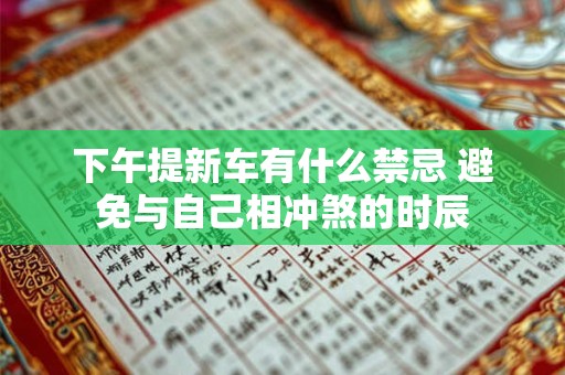 下午提新车有什么禁忌 避免与自己相冲煞的时辰