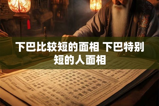 下巴比较短的面相 下巴特别短的人面相