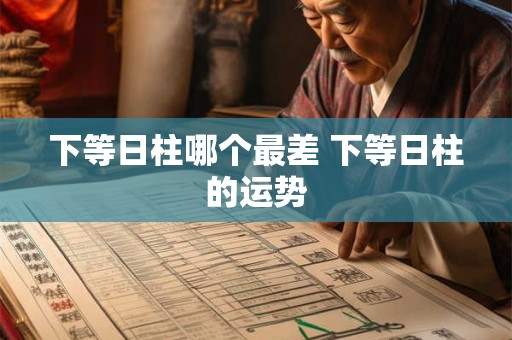下等日柱哪个最差 下等日柱的运势