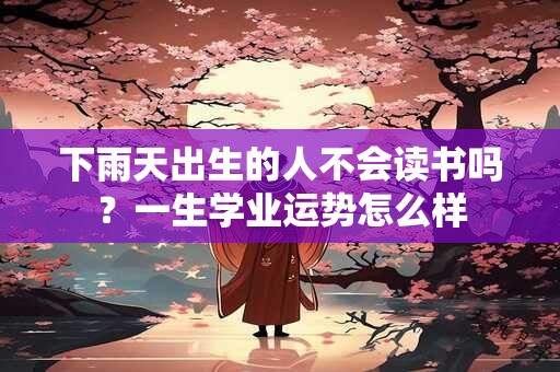 下雨天出生的人不会读书吗？一生学业运势怎么样