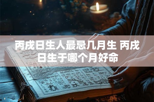 丙戌日生人最忌几月生 丙戌日生于哪个月好命