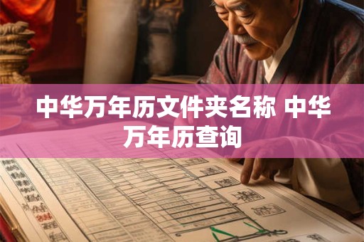 中华万年历文件夹名称 中华万年历查询