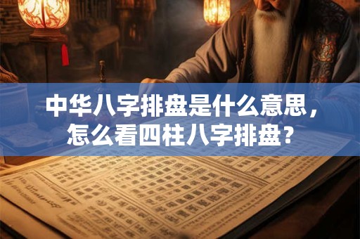 中华八字排盘是什么意思，怎么看四柱八字排盘？