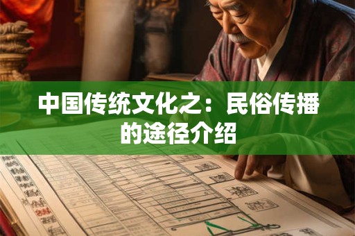 中国传统文化之：民俗传播的途径介绍