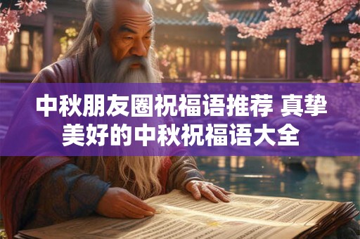 中秋朋友圈祝福语推荐 真挚美好的中秋祝福语大全