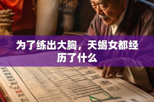 为了练出大胸，天蝎女都经历了什么
