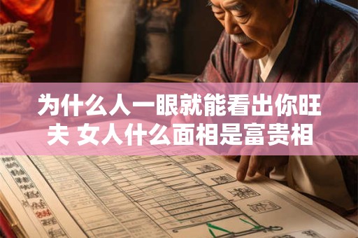 为什么人一眼就能看出你旺夫 女人什么面相是富贵相