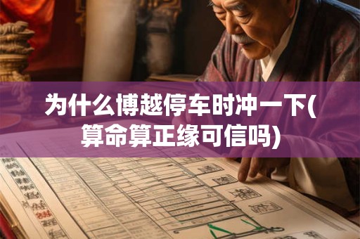 为什么博越停车时冲一下(算命算正缘可信吗)